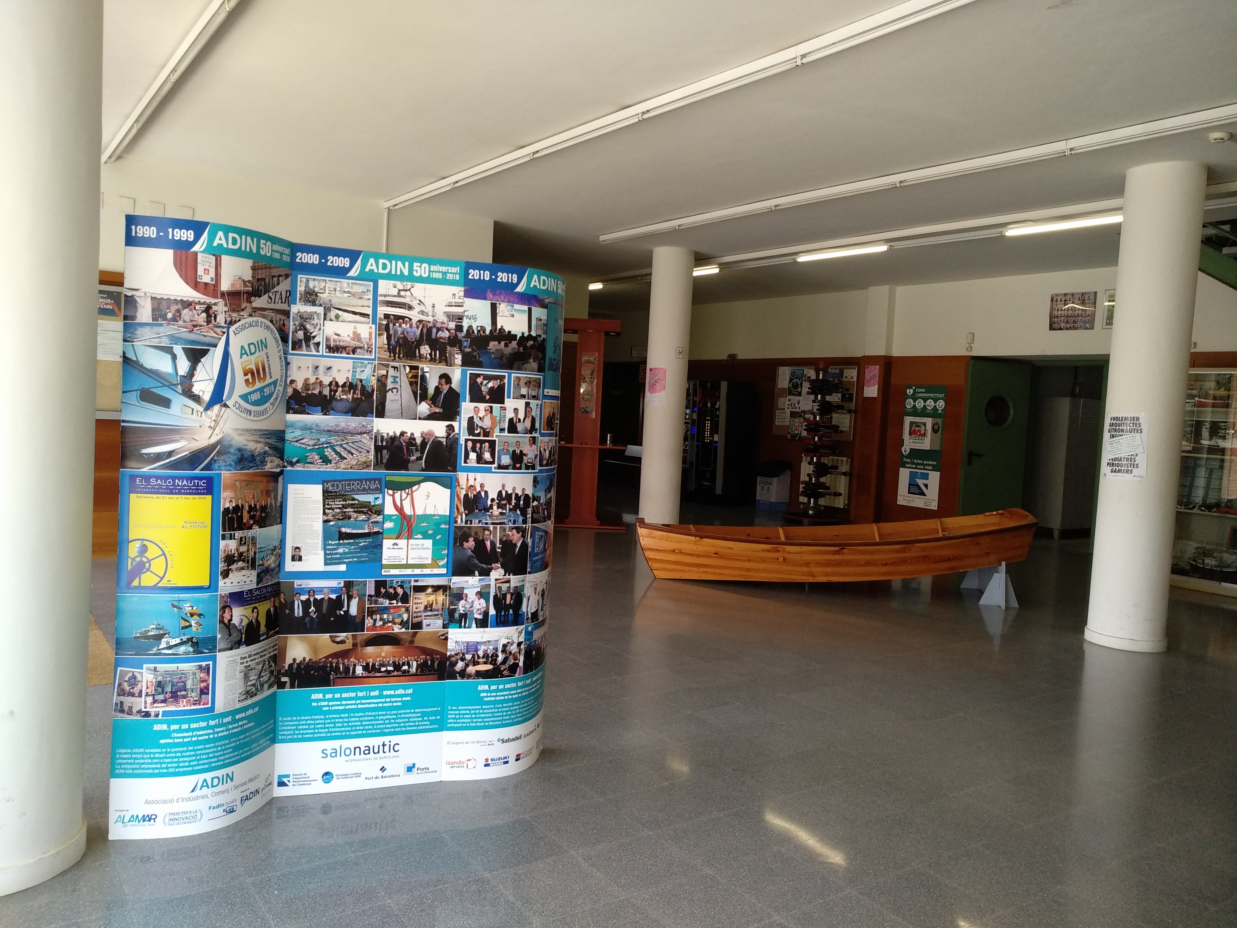 expo ADIN a l'Escola de capacitació Nàutico-Pesquera de Catalunya