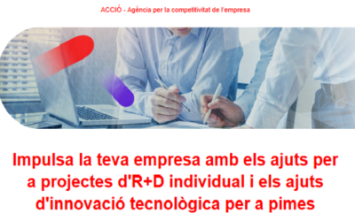 NOUS AJUTS D’ACCIÓ PER INNOVAR I CRÉIXER