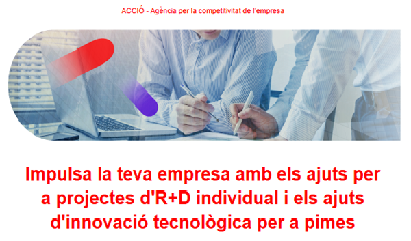 NOUS AJUTS D’ACCIÓ PER INNOVAR I CRÉIXER