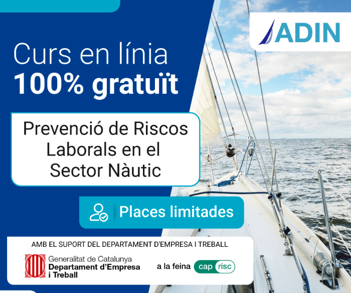 ULTIMES PLACES AL CURS GRATUIT DE PREVENCIÓ DE RISCOS LABORALS EN EL SECTOR NÀUTIC. INICI IMMINENT.