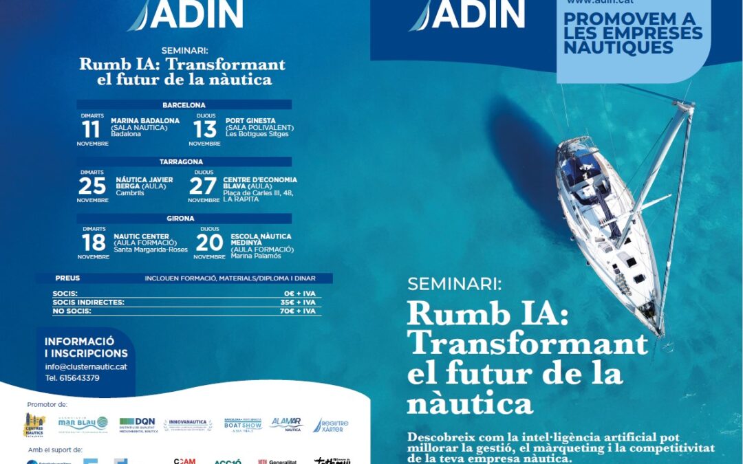Dilluns 10 últim dia d’inscripció al seminari IA del dijous 13 a Port Ginesta