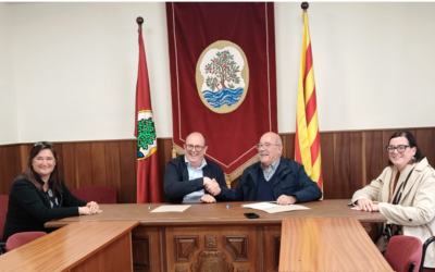 Signatura del conveni per millorar l’accessibilitat del pas sota vies del Bareu al port d’Arenys de Mar